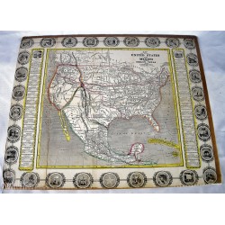  Map Of The United States, Mexico, Oregon, Texas, The Californias (1846)